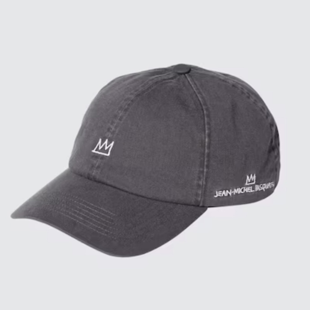 NWT Uniqlo Cap Adjustable Cotton Baseball Hat Artist Jean Michel Basquit Art